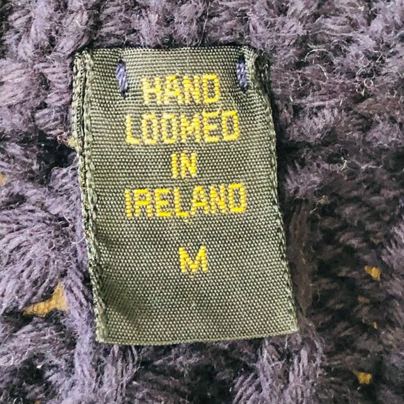 Vtg Donegall II Jamie Burns Hand Loomed Cotton Fisherman Sweater Sz M Nautical - Picture 6 of 7